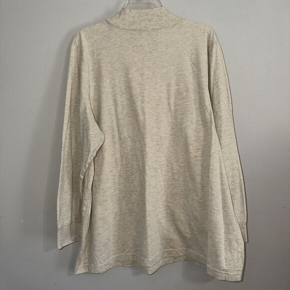 Woman Within Cream Turtleneck Shirt Tunic Mockneck 1X 22-24 Capsule Basic - Picture 3 of 8